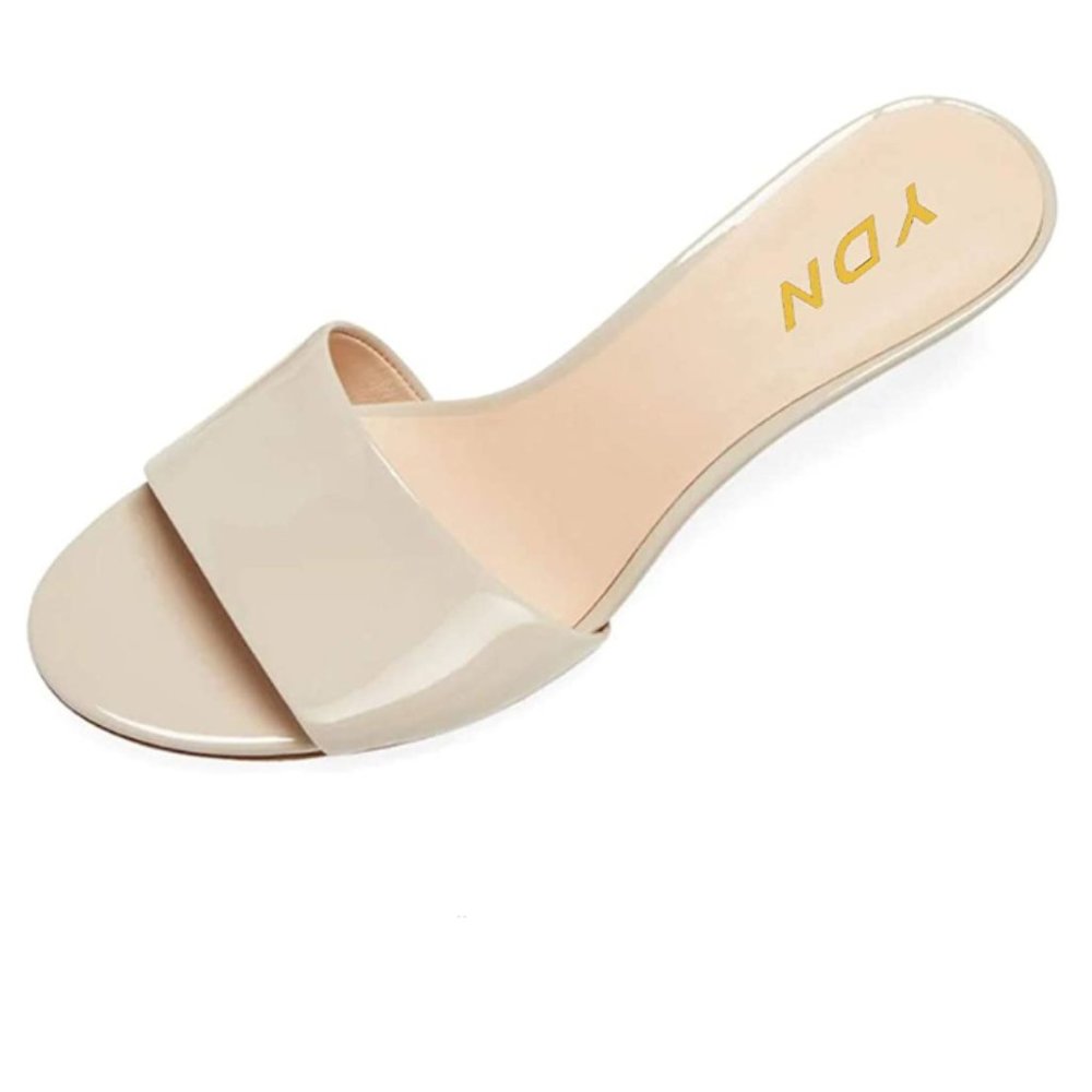 YDN Comfy Kitten Low Heel Mule Slip on Clog Sandal